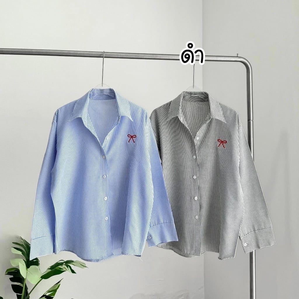 WILLSHA - ZJD KEMEJA PERATA LENGAN PANJANG PITA BORDIR / OUTFIT KEMEJA SALUR MOTIF PITA / ATASAN KEM