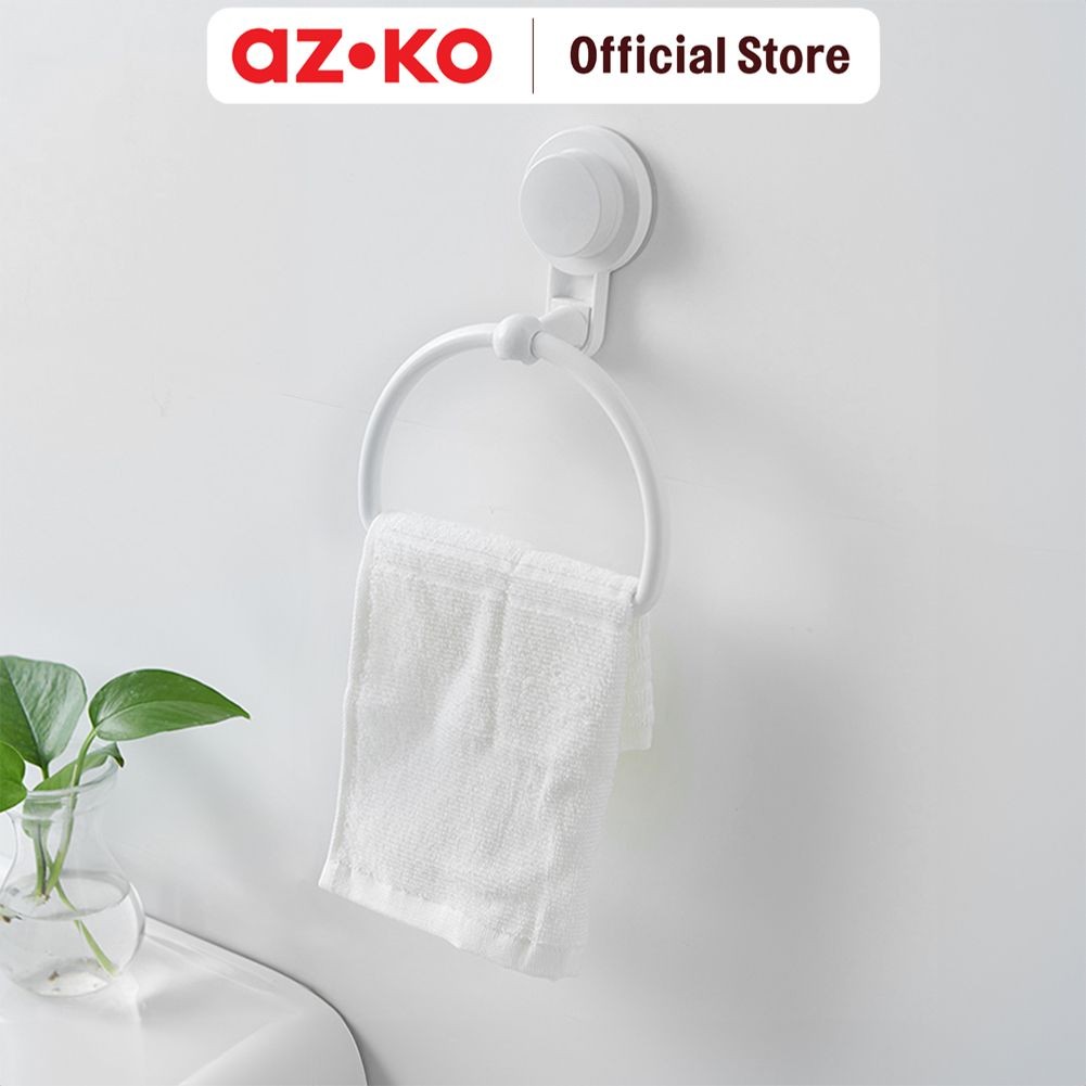 AZKO Stora Gantungan Handuk - Putih Tempat Jemur Anduk Towel Drying Rack Bar Gantungan Handuk Perlen
