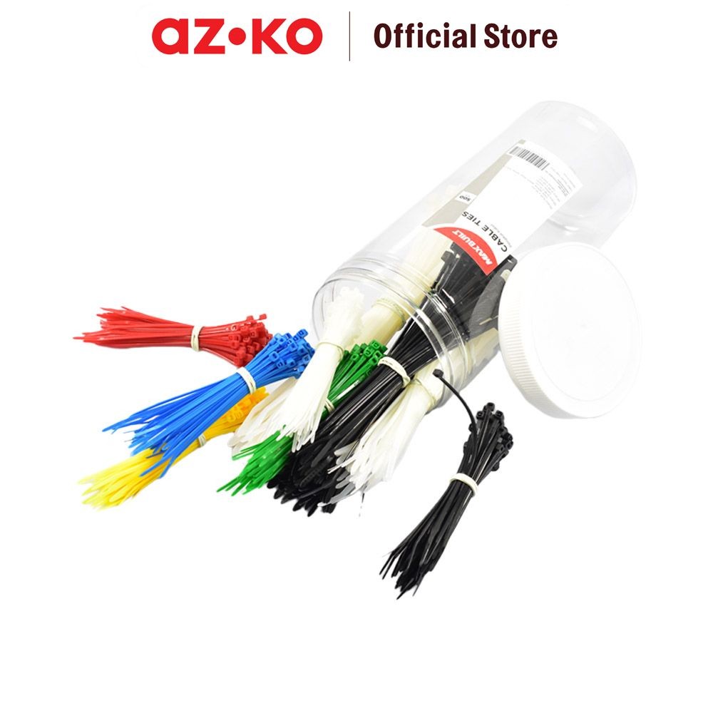 AZKO Maxbuilt Set 500 Pcs Tali Pengikat Kabel Cable Ties Zip Tie-Wrap Aksesoris Pengikat Serbaguna P