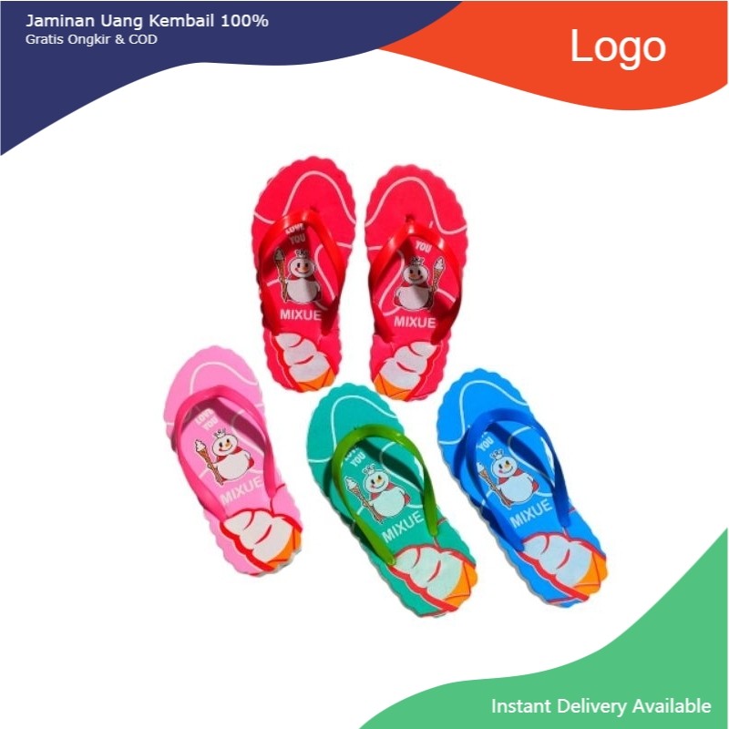 SANDAL JEPIT ANAK SENDAL TERBARU MOTIF MIXUE brb01