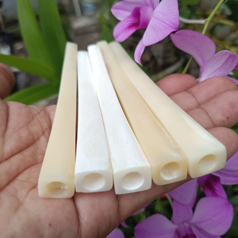 Once pipa tulang sapi bentuk kotak segi 4