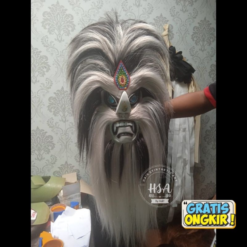 Promo Topeng ganongan/bujang ganong mata kaca putih