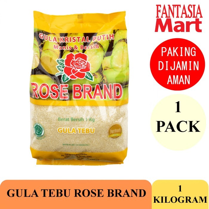 

GULA TEBU ROSE BRAND 1 KILOGRAM FUN CORNER DENGAN PAKING AMAN