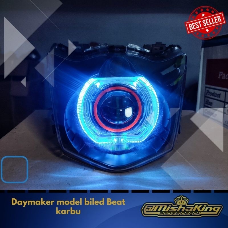 Lampu bilet biled beat karbu full set reflektor spek a2