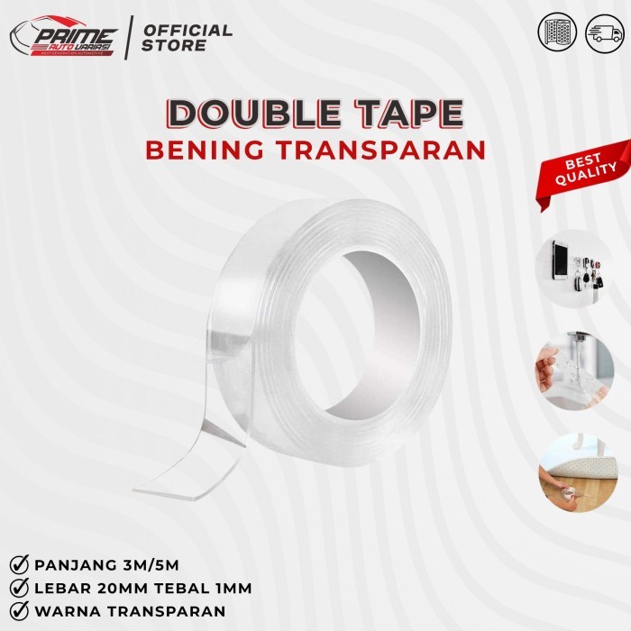 

Double Tape Bening Transparan Perekat Acrylic Nano Washable Adhesive