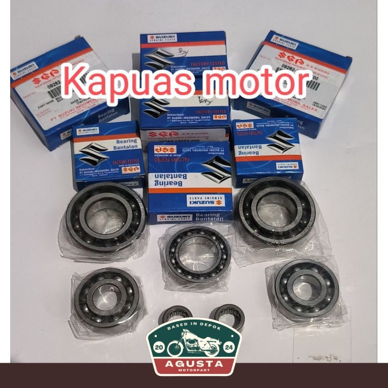 bearing mesin set kruk as rasio satria 2tak 2 tak hiu lumba lscm RK cool Super sgp Suzuki