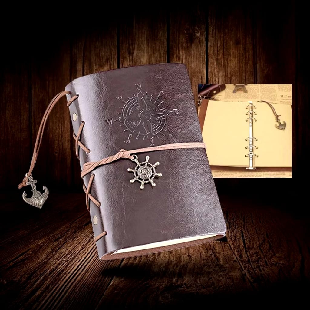 

[BISA COD] Buku Jurnal Leather Notebook Diary A6 72GSM 140 Halaman Blank - Coffee