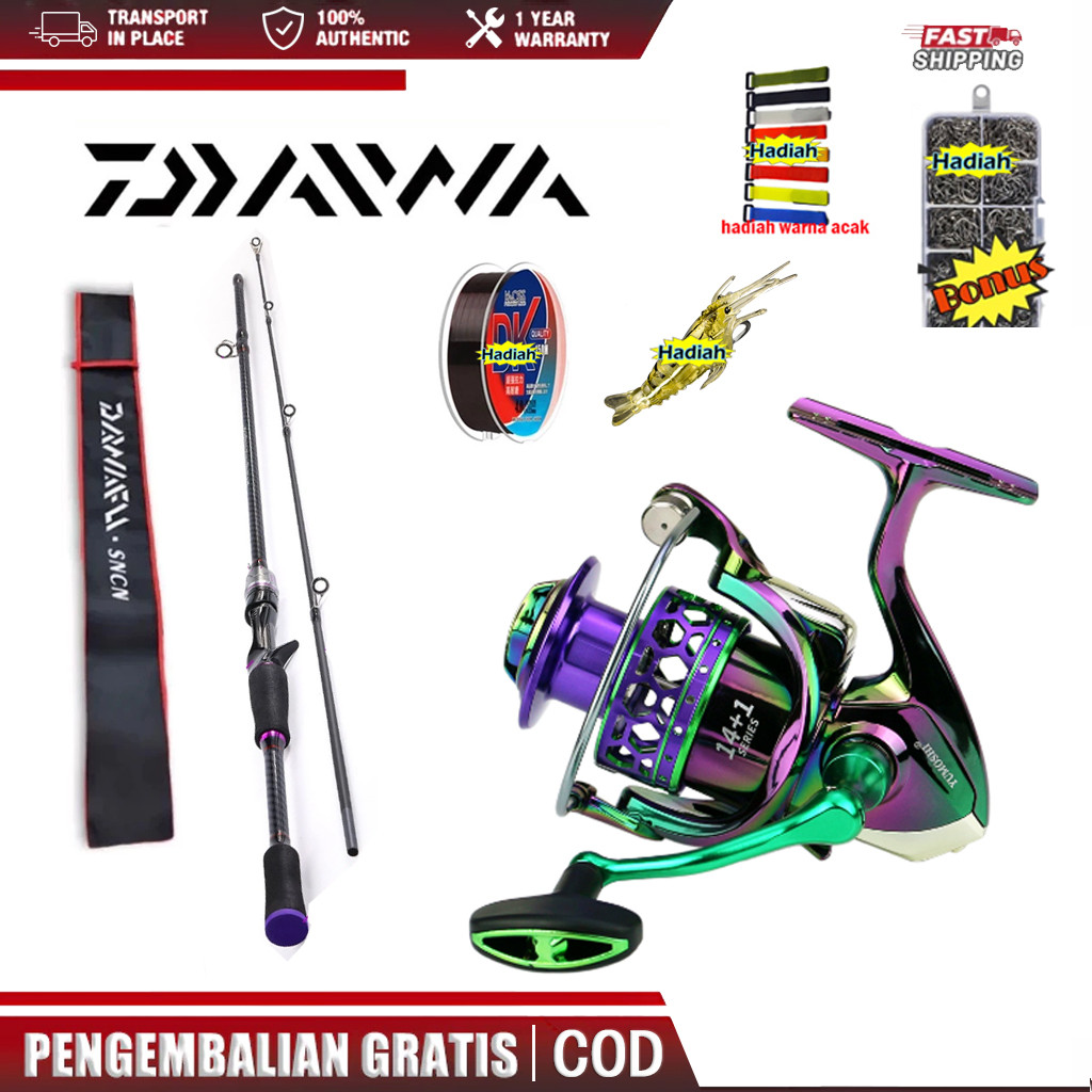 Joran Pancing Set 165cm—240cm Teleskop Joran Set 5.2:1 Reel Pancing Full Set set pancing berkualitas