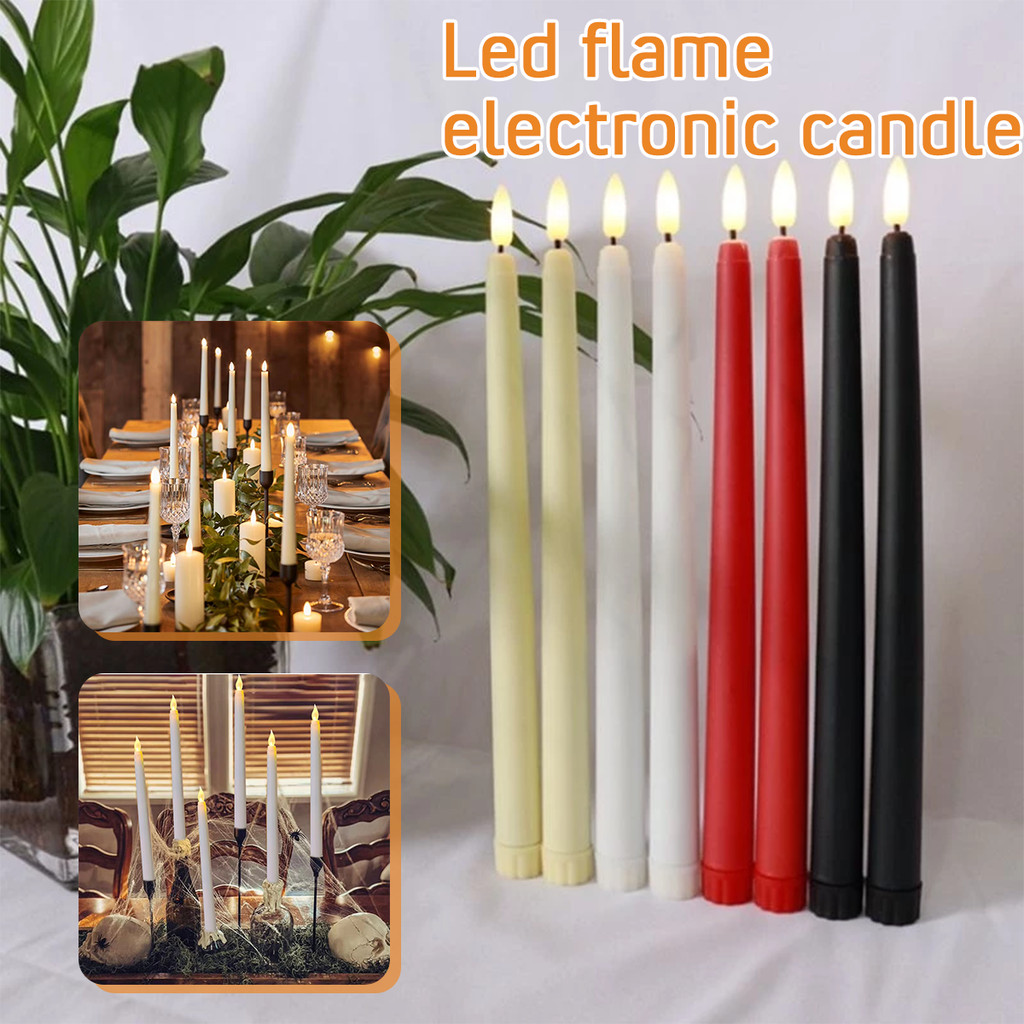 Lampu Lilin Panjang / Lilin LED Baterai / Plastic Lampu Elektrik Lilin / Candle Light Hiasan Kamar 2