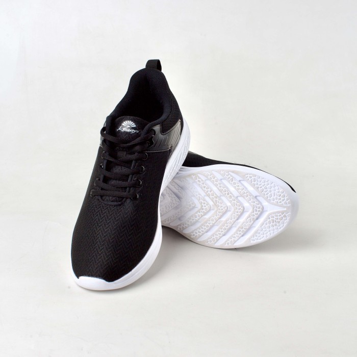 ✔HST.H✔ - TERLARIS Sepatu Pria Kasogi Dewasa Casual Jogging Olahraga Seri Colombia - Hitam Putih, 41