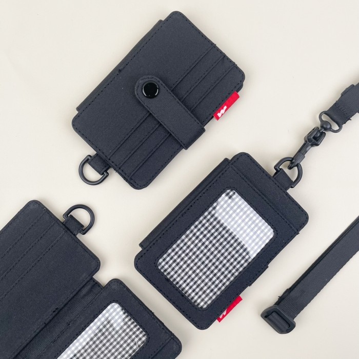 

ID Card Holder Kain Nametag Gantung Dompet Kartu Kalung Pria Wanita - Hitam /New Update 2025