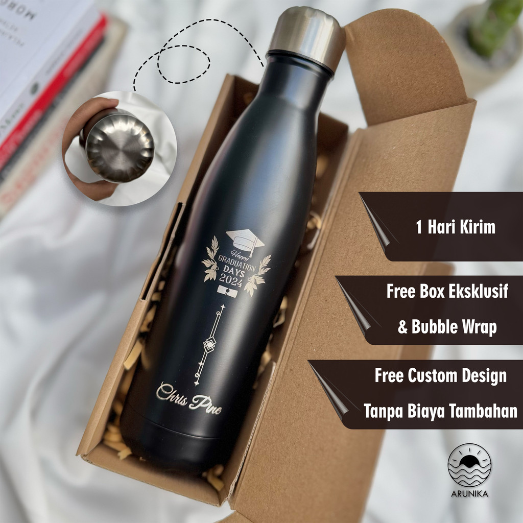 Ay00 Tumbler Bowling Custom Grafir Termos Minum Nama Logo Botol Stainless Air Panas Dingin