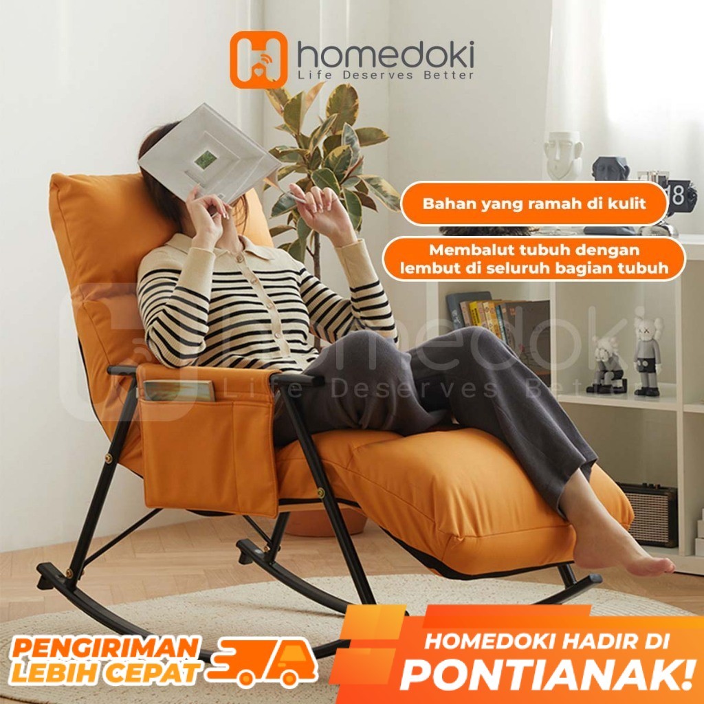 Homedoki Sofa Santai Kursi / Kursi Sofa Multifungsi / Goyang Santai Kursi / Sofa Malas / Kursi Tidur