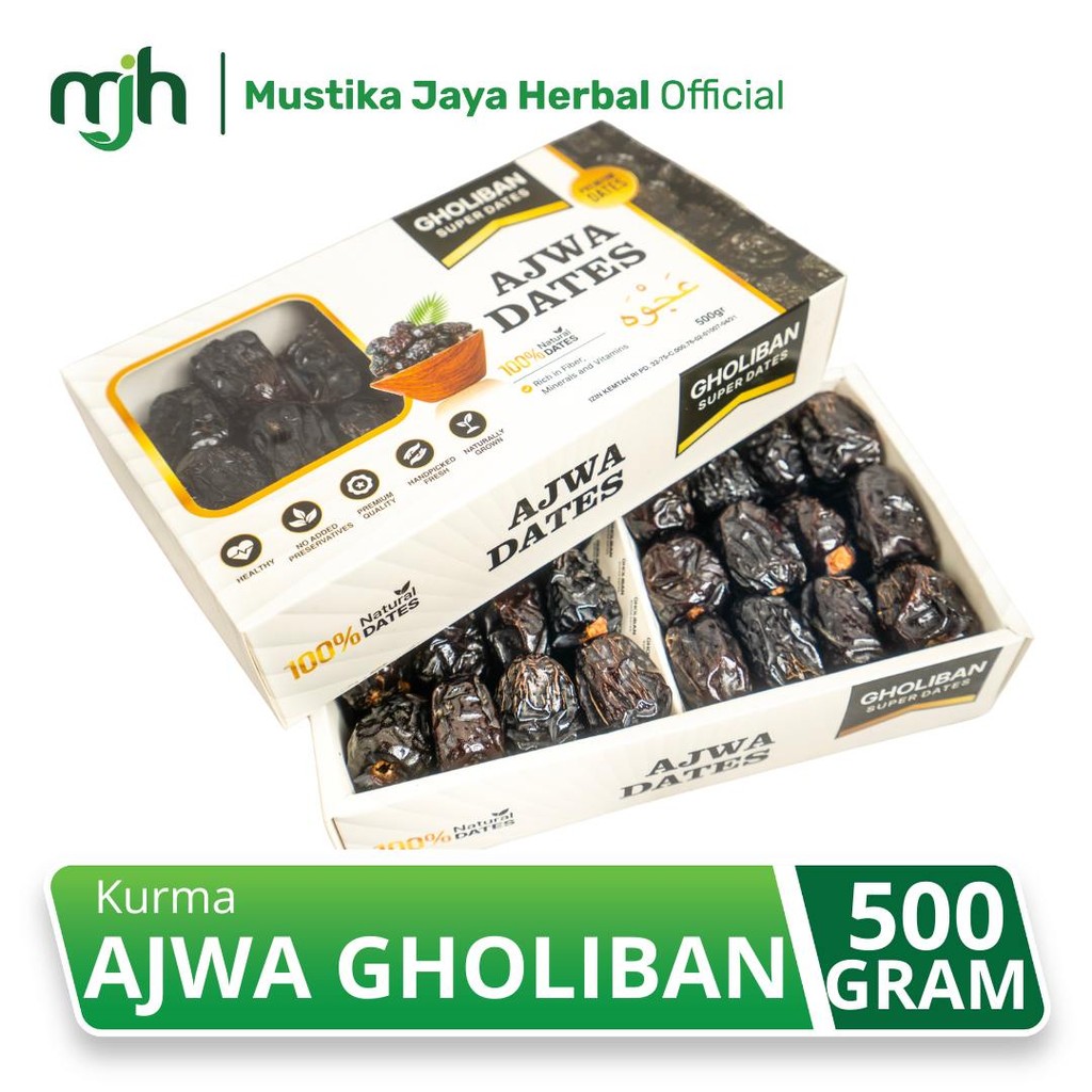

Kurma Ajwa Gholiban Super Premium Dates 1Kg I Kurma Nabi