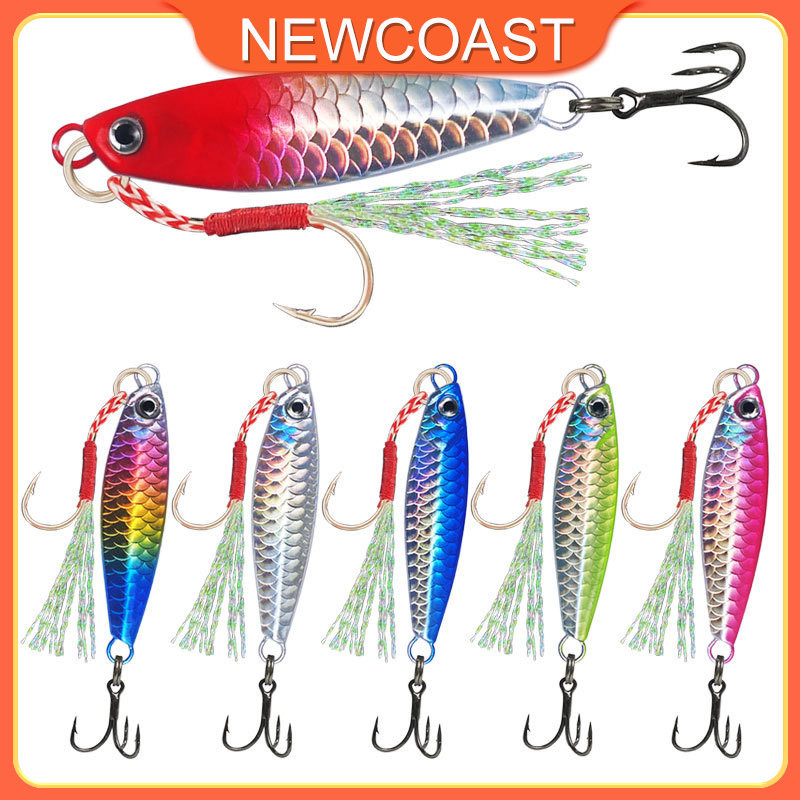 Newcoast Umpan Casting Metal Jig 7 10 15 20 Gram Light Jigging Assist Treble Hook BKK 6066 Micro Lur
