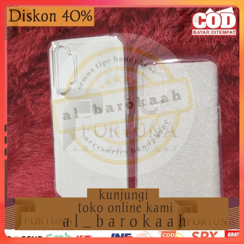 [ FORTUNA ] Softcase Realme C3 Realme C3 Lubang 3 Silikon Casing Case Bening Transparan Pelindung
