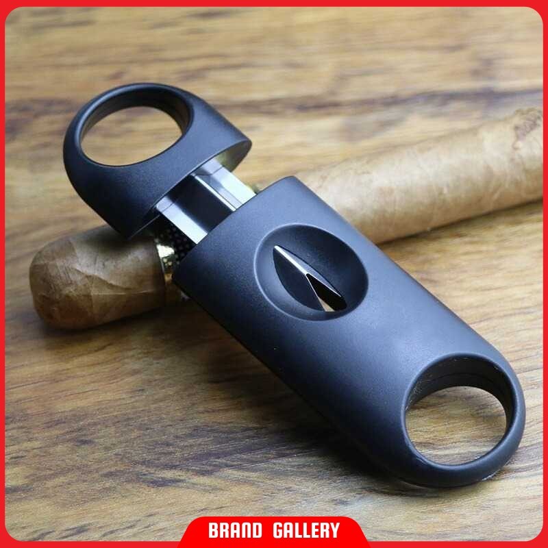 

KNIFEZER Pemotong Rokok Cerutu Cigar Cutter Guillotine Blade V Cut - 0810S