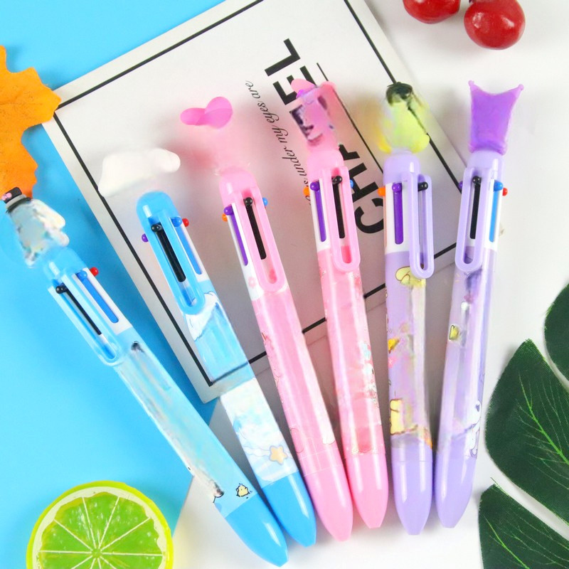 COD PULPEN 6 WARNA KARAKTER LUCU / PULPEN 6 WARNA KARAKTER 3D LUCU / CARTOON ANIME KARAKTER