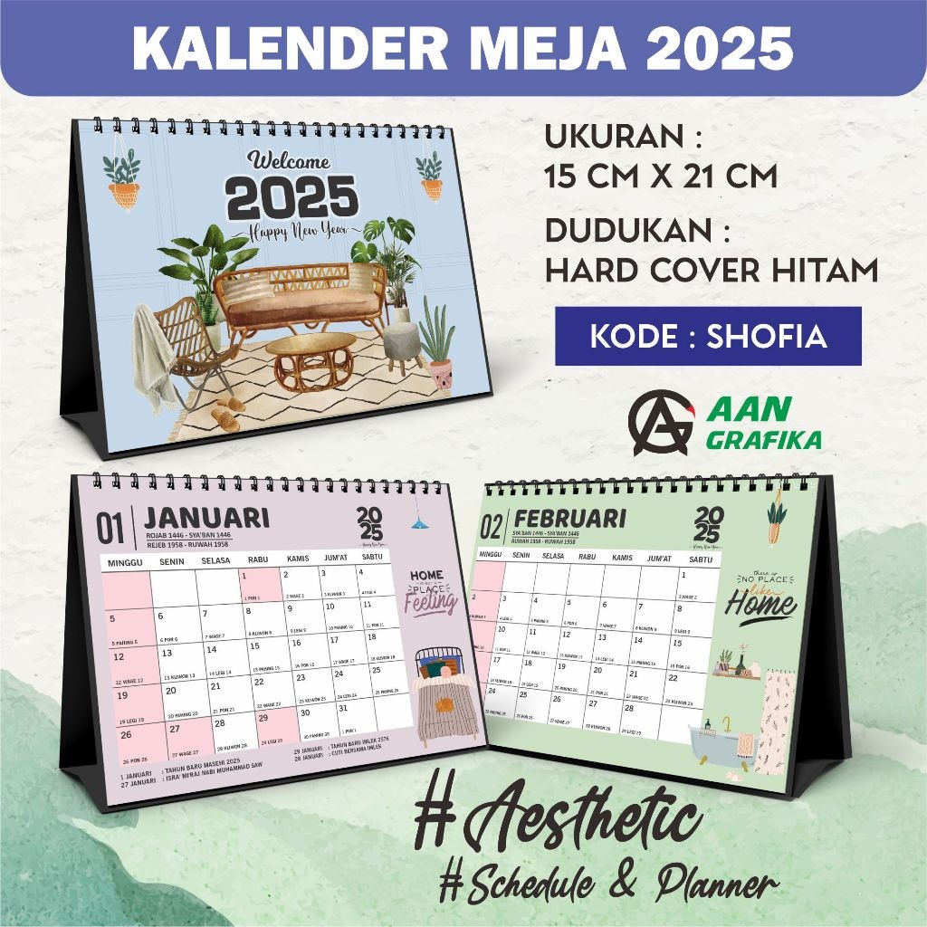 

KALENDER MEJA 2025 | Kalender Duduk 2025 | Kalender Aesthetic Kode : SHOFIA