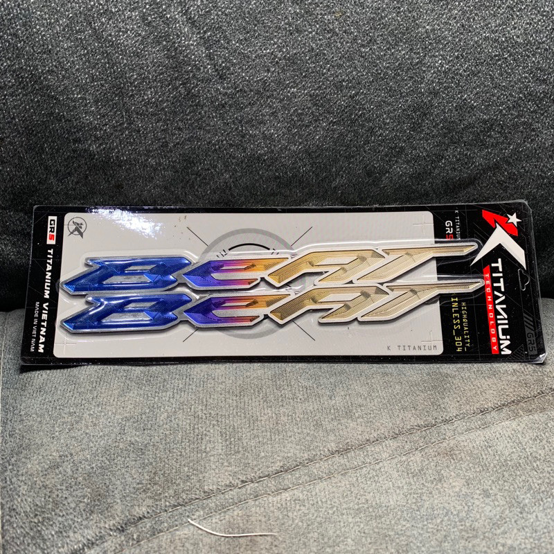 EMBLEM TITANIUM LOGO BEAT VIETNAM ORIGINAL 1PASANG