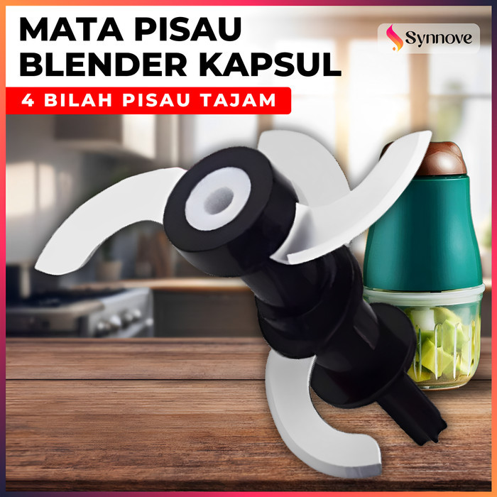 Pisau Chopper Stainless 4 Bilah Pisau Blender Kapsul Tajam Mounting Blender Mata Blender Pisau Chopp