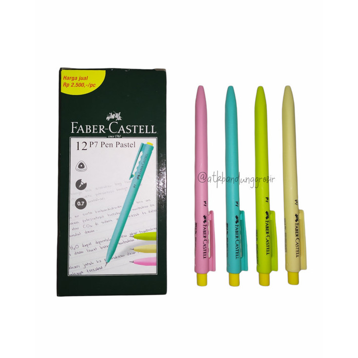 

Pulpen faber Castell P7 Pen Pastel 0.7 mm Tinta Hitam - Satuan