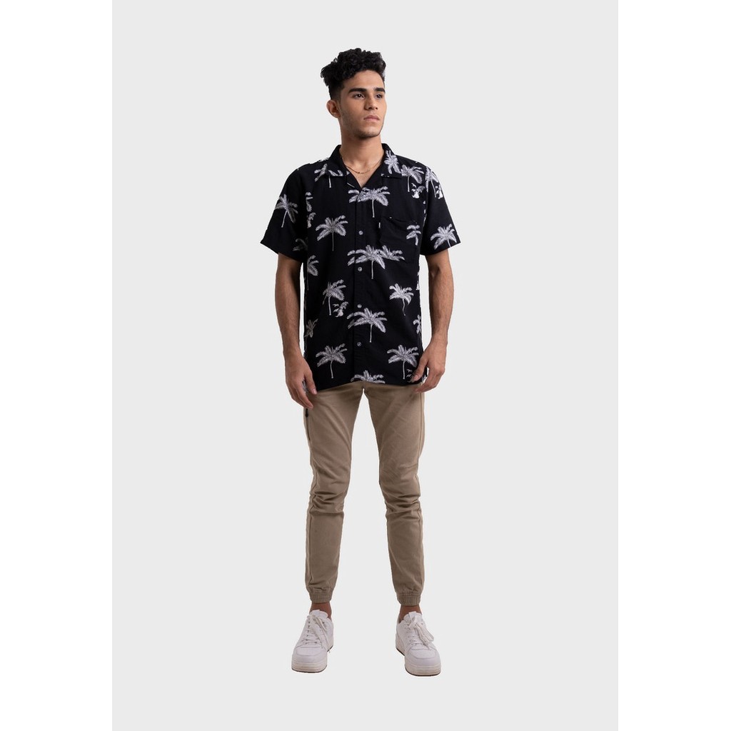 3Second Hawaiian Shirt Short Sleeve Printed Palm 060223