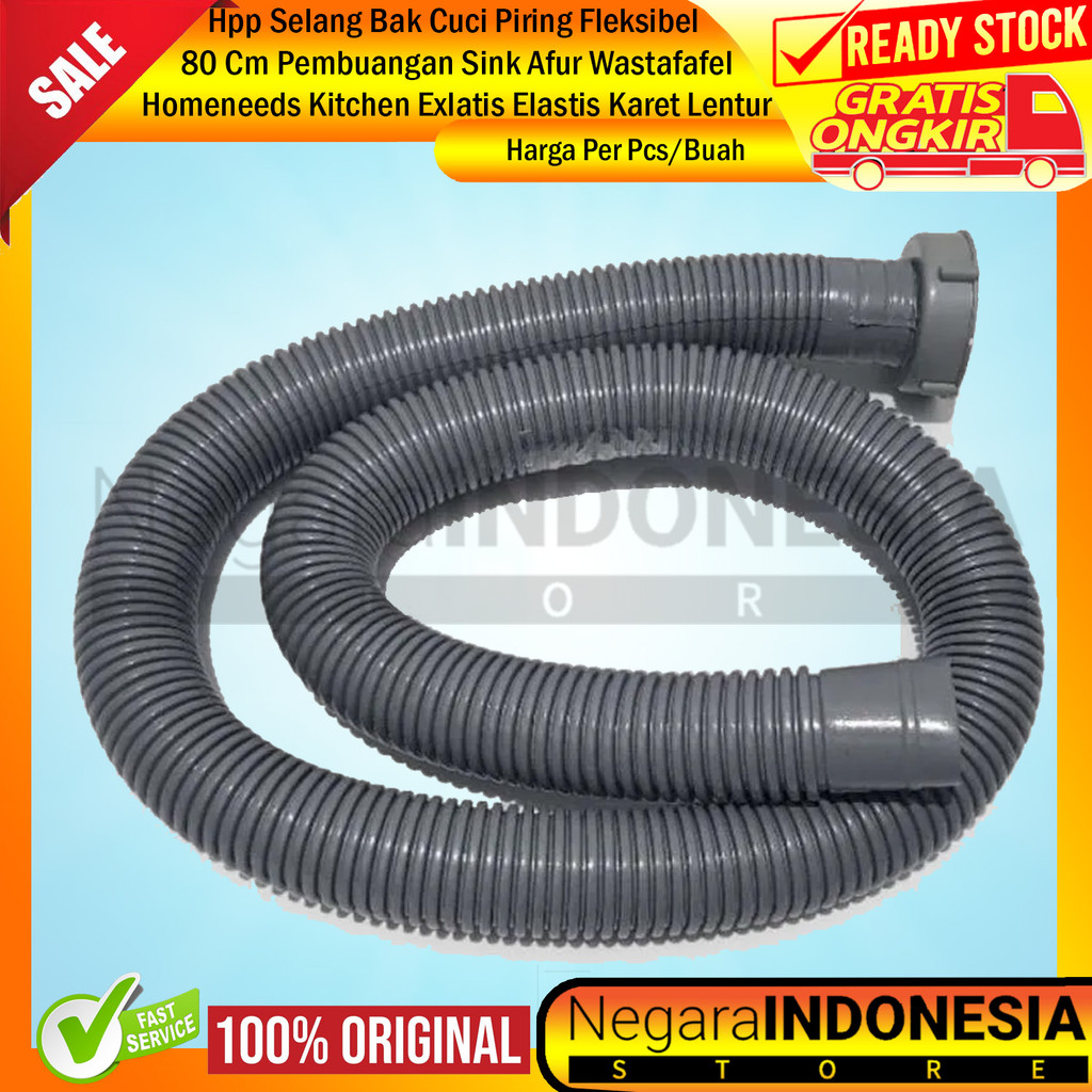 Hpp Selang Bak Cuci Piring Tangan Fleksibel 80 Cm Pembuangan Sink Afur Wastafel Panjang Tebal Flexib