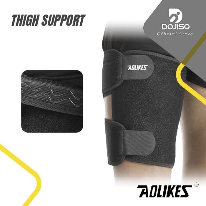Legpad AOLIKES Deker Thigh Guard Deker Pelindung Paha Kaki Pendukung Pria Wanita Olahraga Fitness Gy