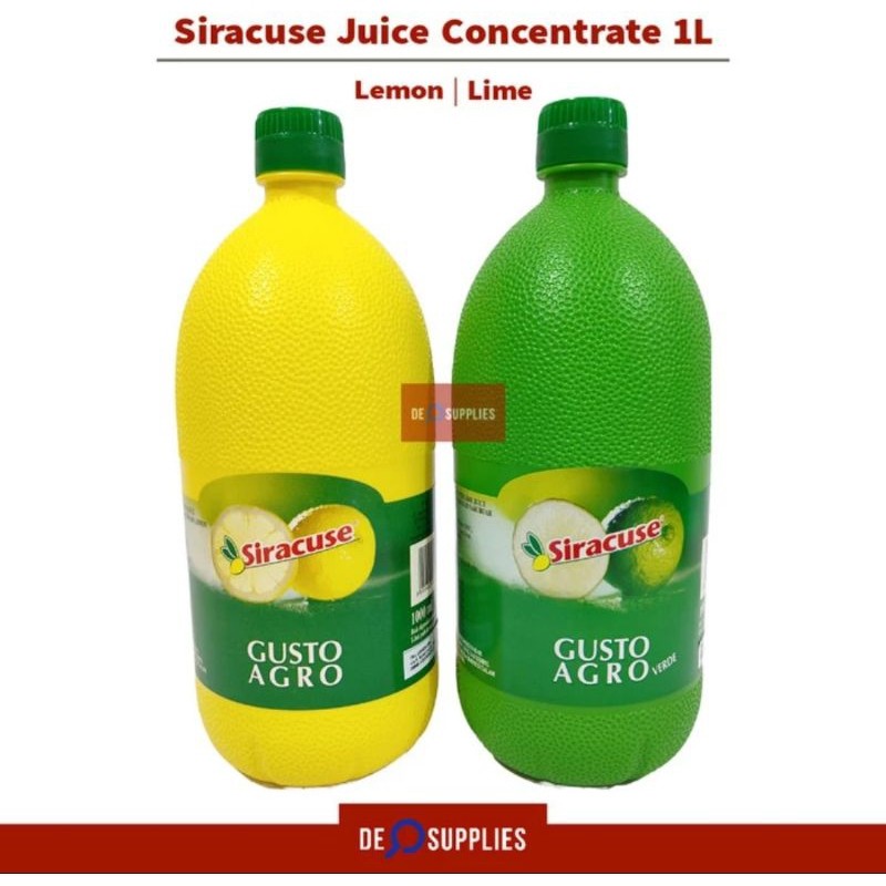 

Siracuse Lemon Lime Juice Concentrate 1L - Sari Lemon Jeruk Nipis Italy - Lemon