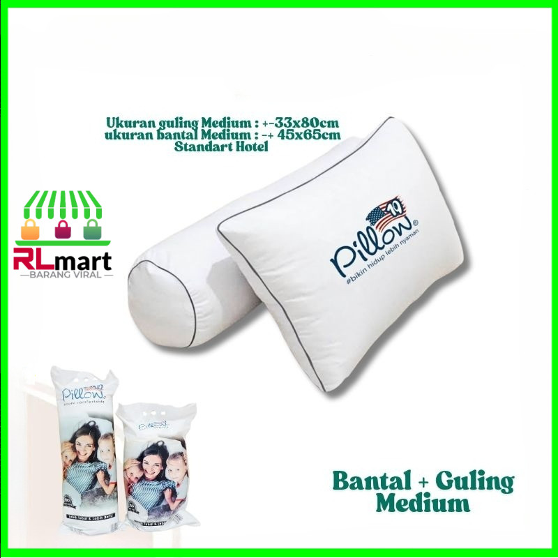 BANTAL PILLOW SILICONE 100% / BANTAL GULING LITE MEDIUM / BANTAL/GULING PILLOW109 / Bantal Kepala / 