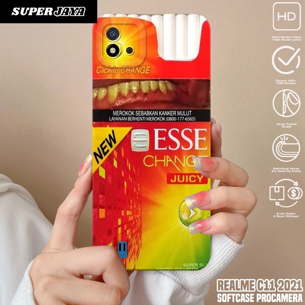 Case REALME C11 2021 - Casing Hp REALME C11 2021 Motif ESS - Silikon Hp REALME C11 2021 - Kondom Hp 