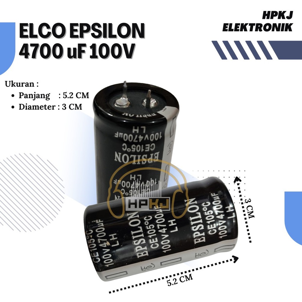 ELCO EPSILON 4700UF 100V LH elcho epsilon 4700 mikro 100 volt