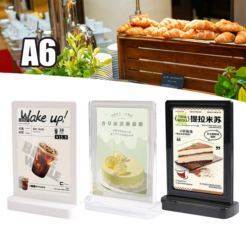 

【Produk Baru】Tempat Brosur Akrilik A6 model T Holder Menu Makan Sign Holder Akrilik Tent Card Tent Holder Cafe Rumah Makan
