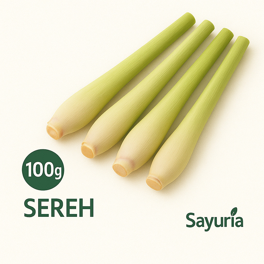 

Sayuria – Sereh (Serai) Segar 100gr | Rempah Wangi untuk Masakan & Rebusan Herbal