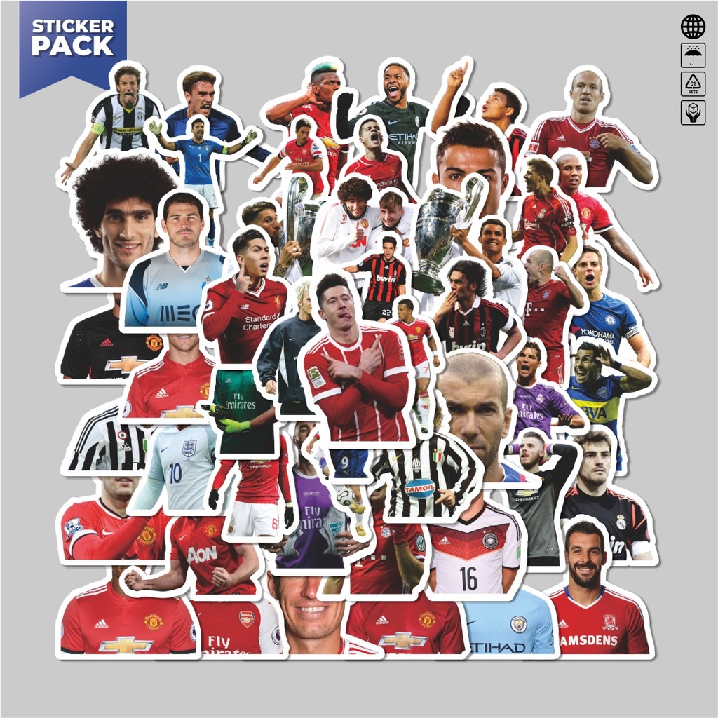 

[100PCS]Stiker Pack Stiker Club Football/Sepak Bola 4 Aesthetic Vinyl Anti Air Dekorasi Sticker Laptop Buku Journal Koper Helm Casing HP Gitar Helm Skateboard