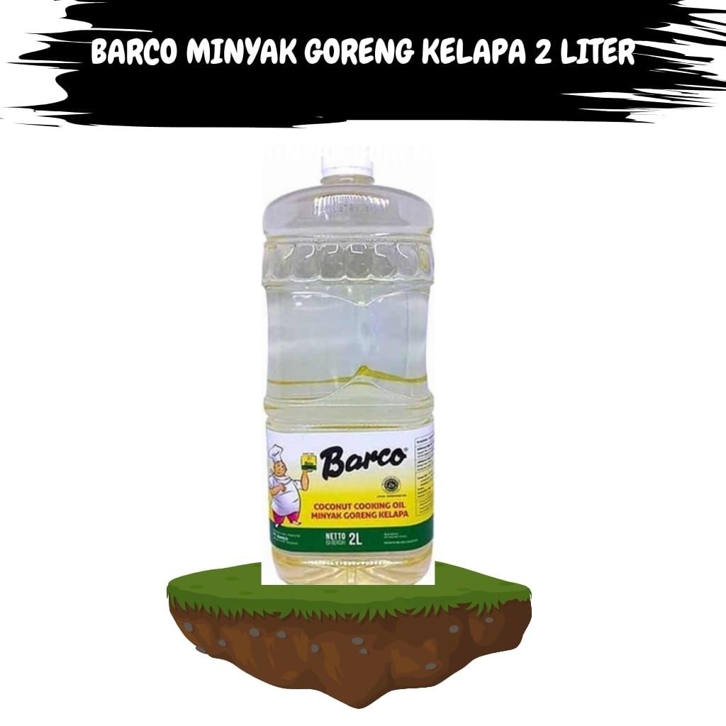 

BARCO MINYAK GORENG KELAPA KEMASAN BOTOL PLASTIK 2 LITER JERNIH BENING NON KOLESTROL TStore