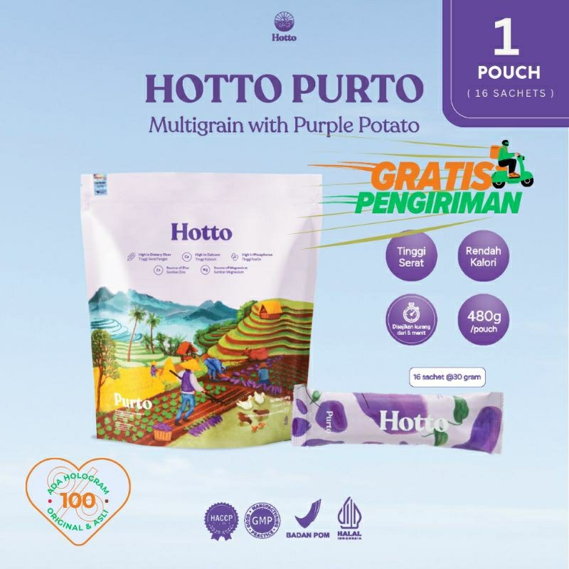 

NEW Hotto Purto 1 Pouch ORI HOLOGRAM PREMIUM