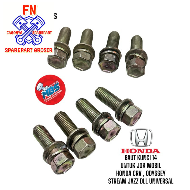 (FN COD) paket 1set 8pcs BAUT JOK DEPAN TENGAH MOBIL HONDA CRV ODYSSEY HRV MOBILO JAZZ BRIO DLL