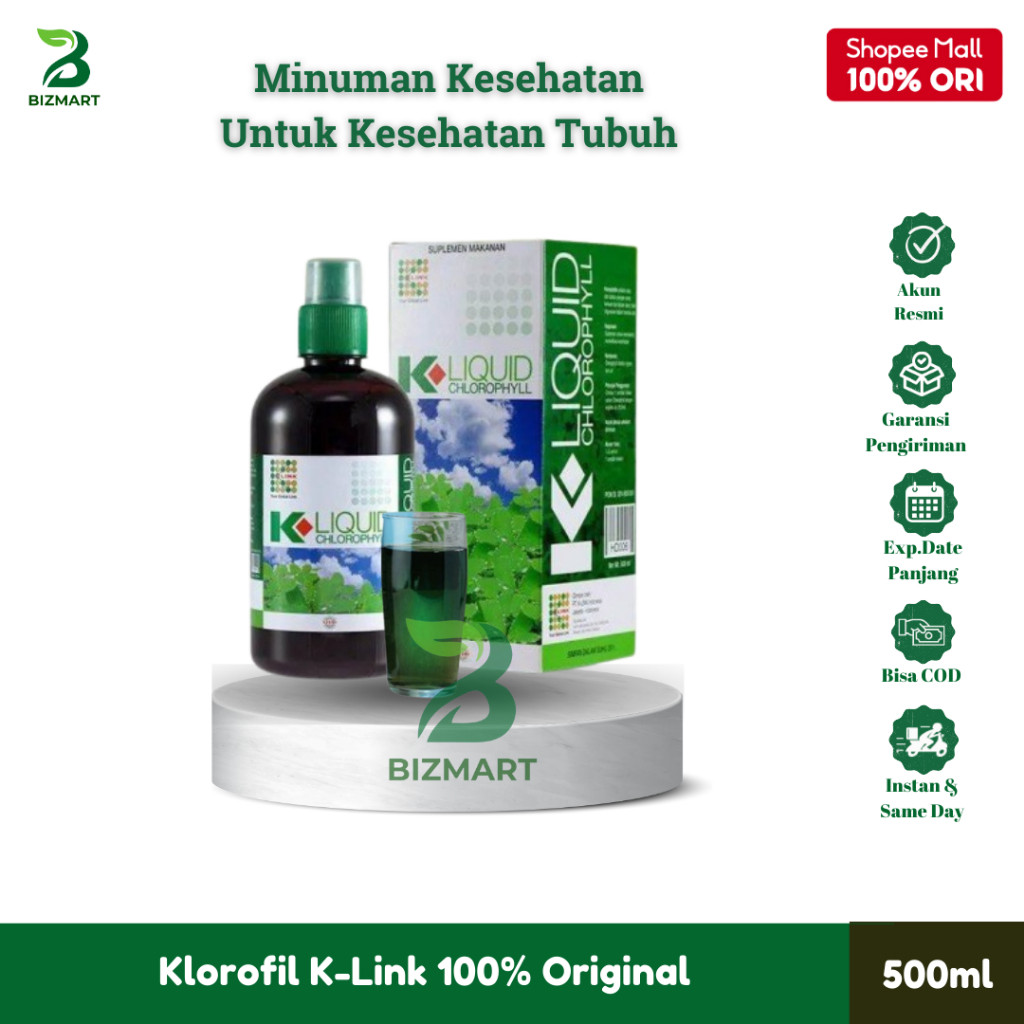 

Klorofil Klink Minuman Kesehatan Detox Tubuh K-Liquid Chlorophyll K Link Original BPOM 500ml