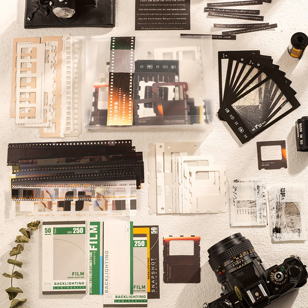 

1Style 94Pcs/bag ins movie stickers film border material diy collage card viewing handbook material big gift set