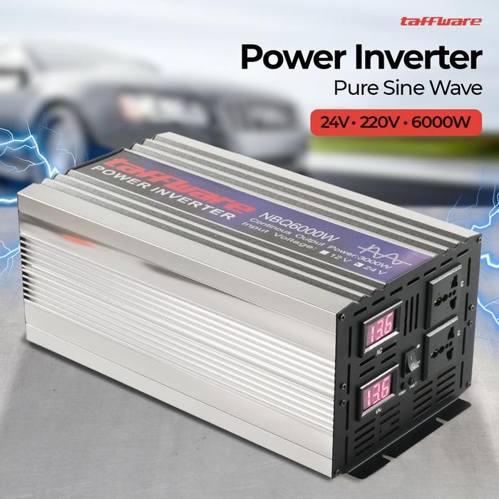 Inverter Pure Sine Wave DC 12V / 24V 6000W Taffware 6000 Watt - 24V