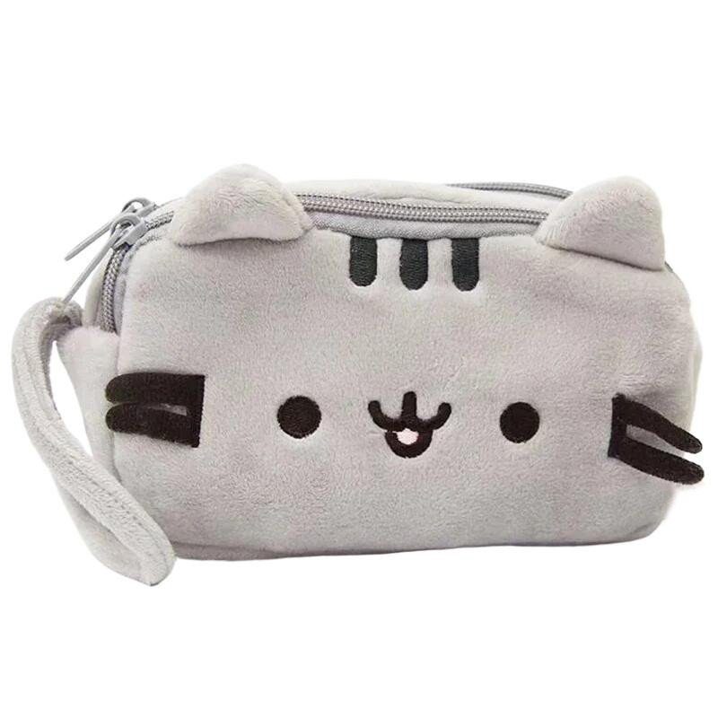 

Kawaii Cat Pencil Case Soft Cartoon Pencil Bag Two Layers Pen Holders Stationery Cosmetics Storage Pouch School Office Supplies