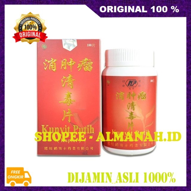 [BISA COD] Kunyit Putih Kaplet 100 Tablet Memelihara Kesehatan Kunyit Putih Kapsul Kunyit Putih Untu