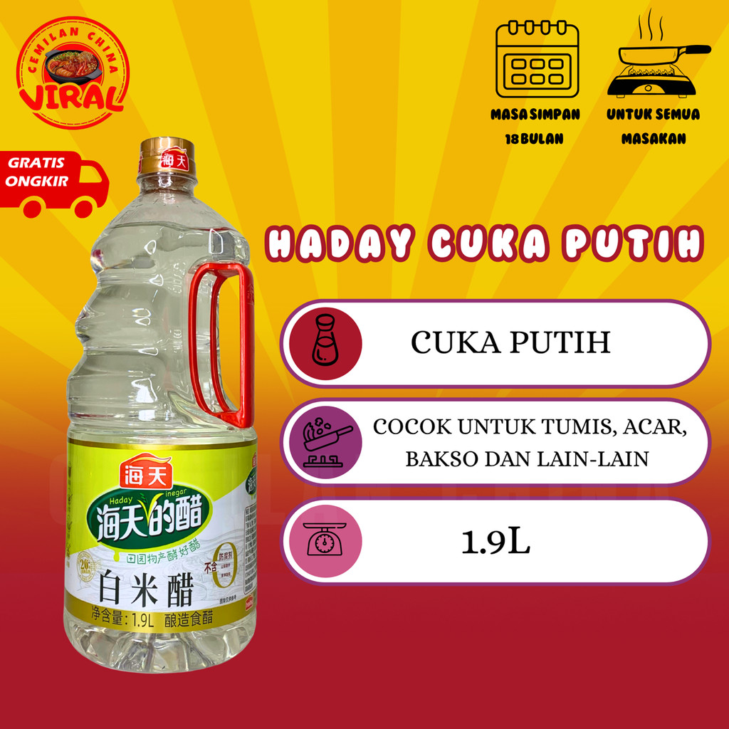 

[1.9L] haday Cuka putih/cuka beras/cuka/cuka masak/hatian