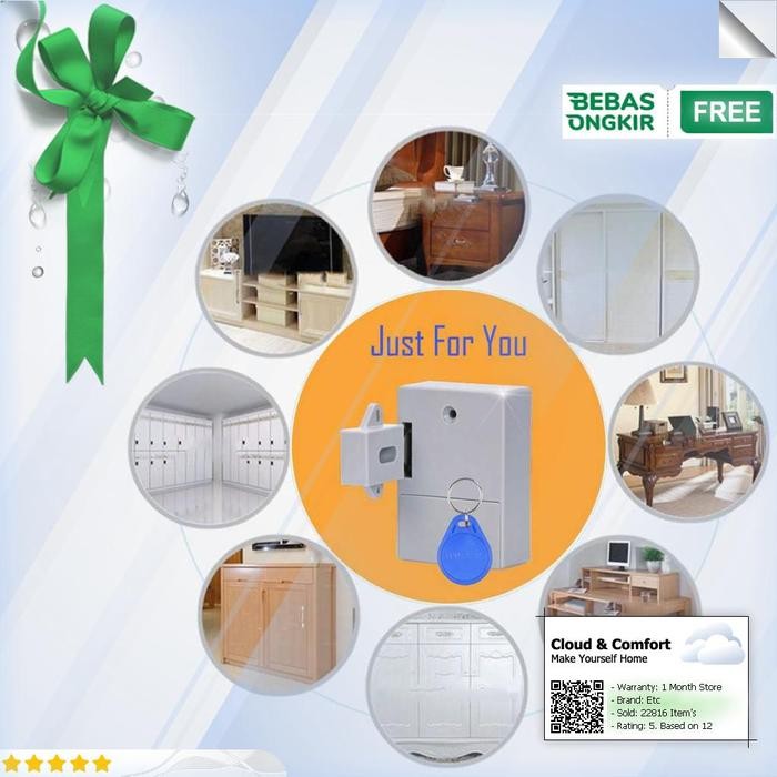

Golden Security Kunci Lemari Sensor RFID Keyless Cabinet Door Lock - S - Multi Warna, EtcSale