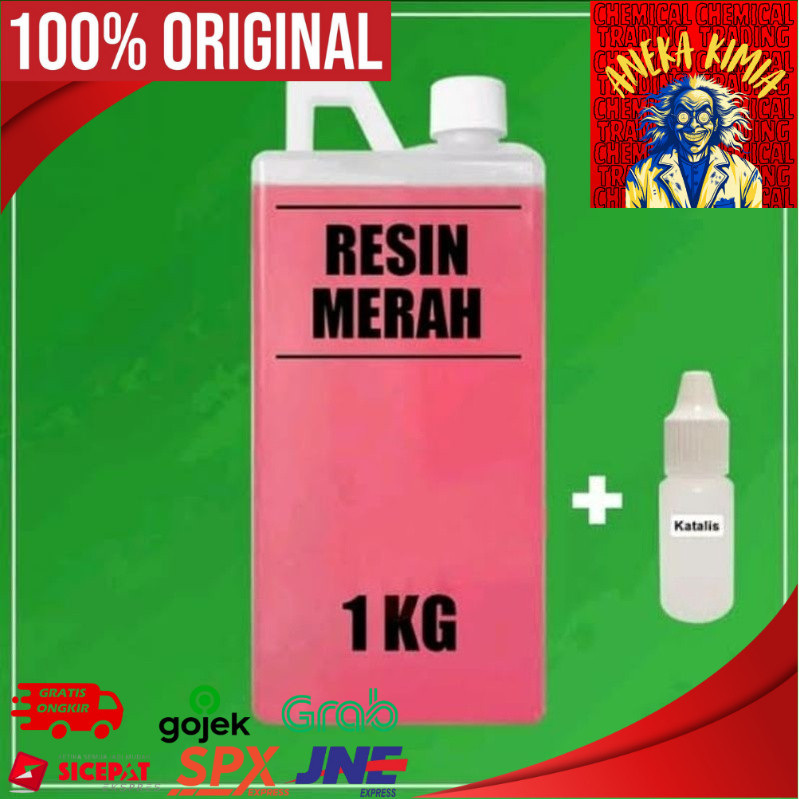 Resin merah 1 Kg + Katalis