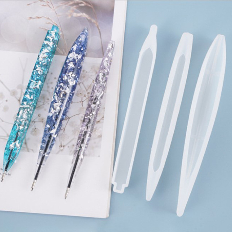 

1pc Handmade Pen Silicone Mold Set DIY Crystal Epoxy Resin Mold Casting Mold Manual Transparent Pen Holder Making Tools