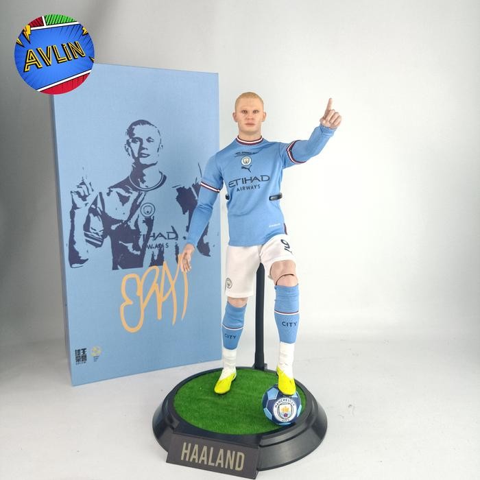 Erling Haaland Manchester City Final Istanbul 2023 Football Legend Toys 1/6 Scale BIB