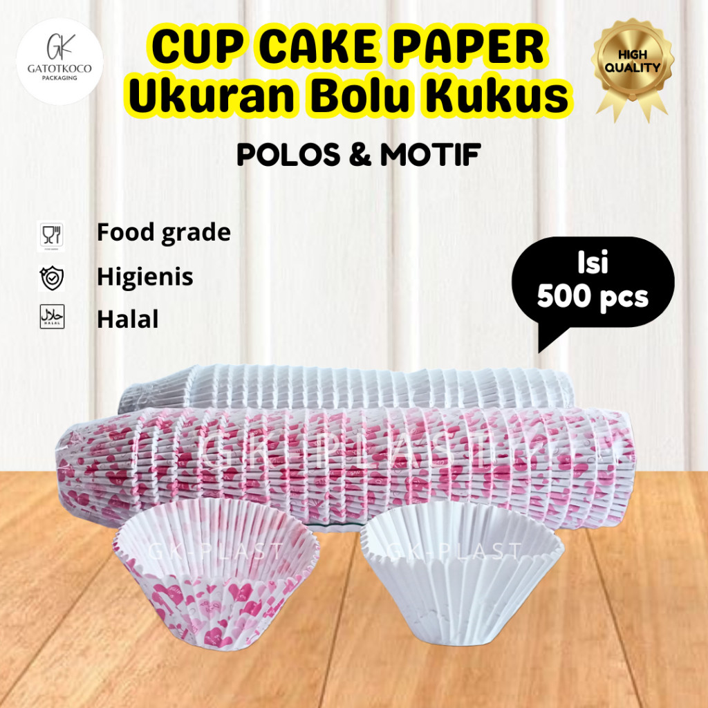 Cup Cases /Paper Cup Cake/Cup Kertas Bolu Kukus Polos & Motif